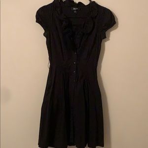Black button down dress